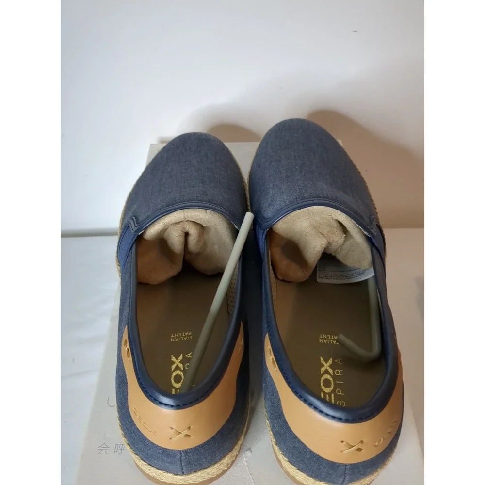 Geox Men's U Copacabana  Slip On‎ Wash Canvas Size 10 Navy Blue